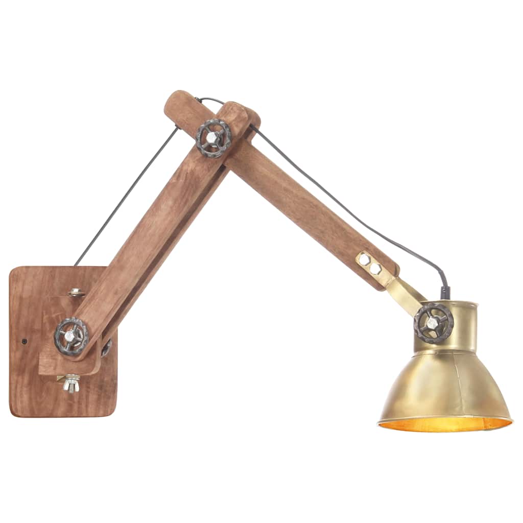 Seinalamp, tööstuslik stiil messing, ümmargune, E27