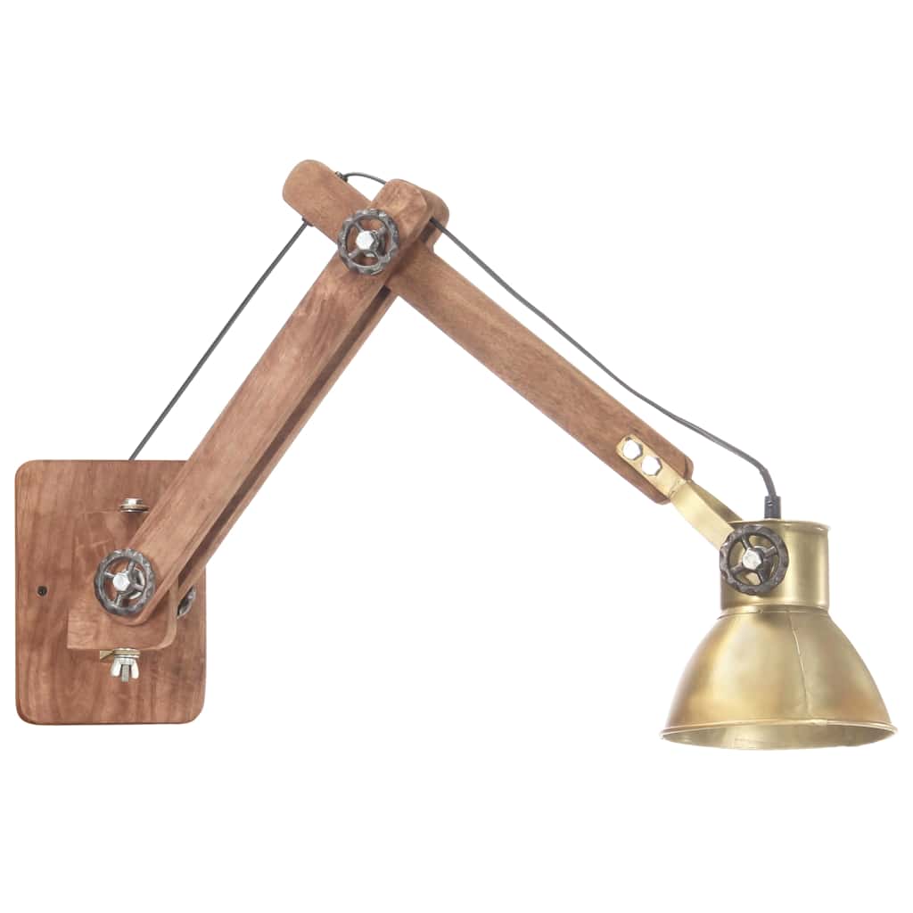 Seinalamp, tööstuslik stiil messing, ümmargune, E27