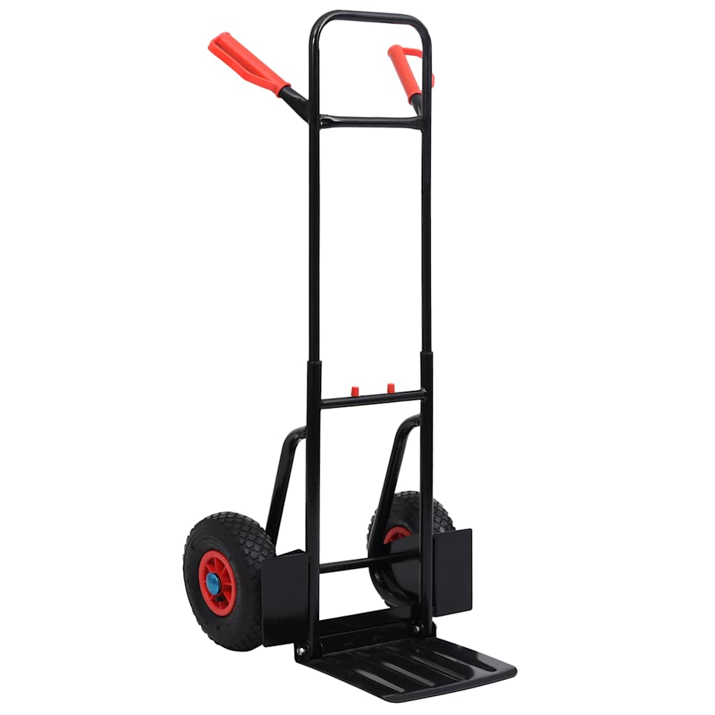 Teleskoopne käsikäru, 200 kg, must ja punane
