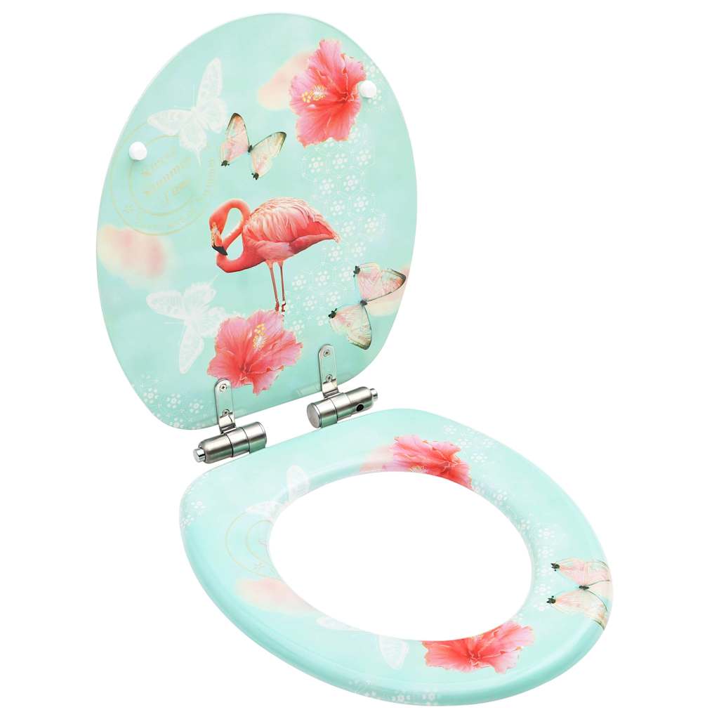 WC prill-laud vaikselt sulguv, MDF, flamingodisainiga