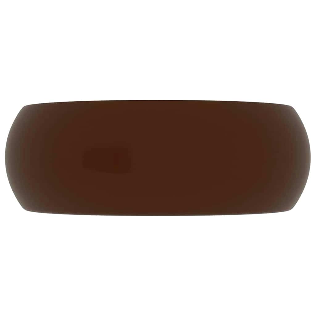 Luksuslik valamu ümar, matt tumepruun, 40 x 15 cm, keraamiline