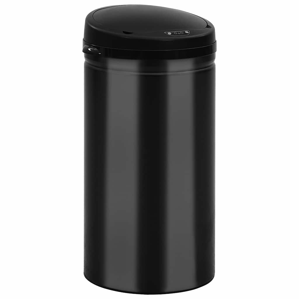 Automaatanduriga prügikast 50 l süsinikteras, must