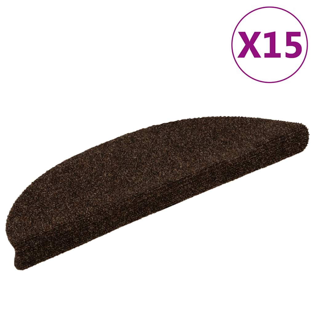 Isekleepuvad trepimatid, 15 tk, 56 x 17 x 3 cm, pruunid, poolringikujulised