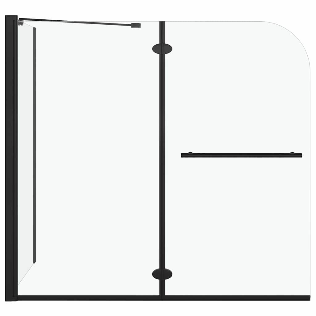 Kahekordselt volditav dušinurk, ESG, 120 x 68 x 130 cm, must