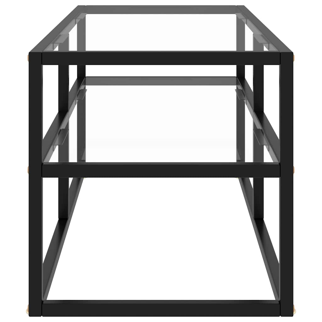Telerialus must karastatud klaas, 100 x 40 x 40 cm