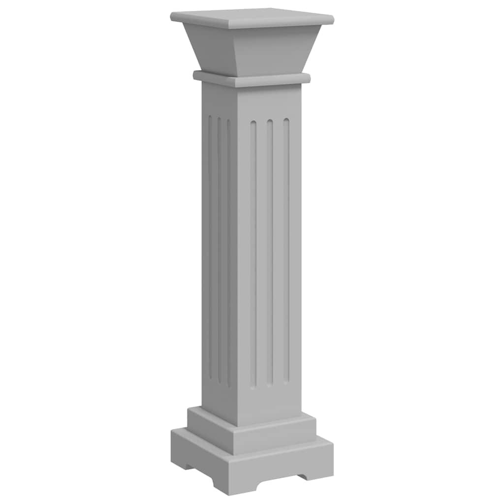 Klassikaline kandiline lillepostament, hall, 17x17x66 cm, MDF