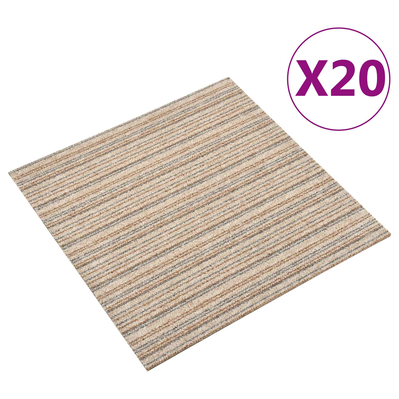 Vaip 20 tk Ribadeta beež 50 x 50 cm 100% polüpropüleen