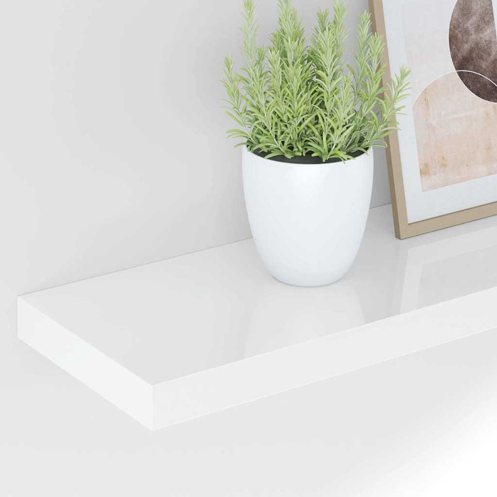 Seinariiul, kõrgläikega valge, 60 x 23,5 x 3,8 cm MDF