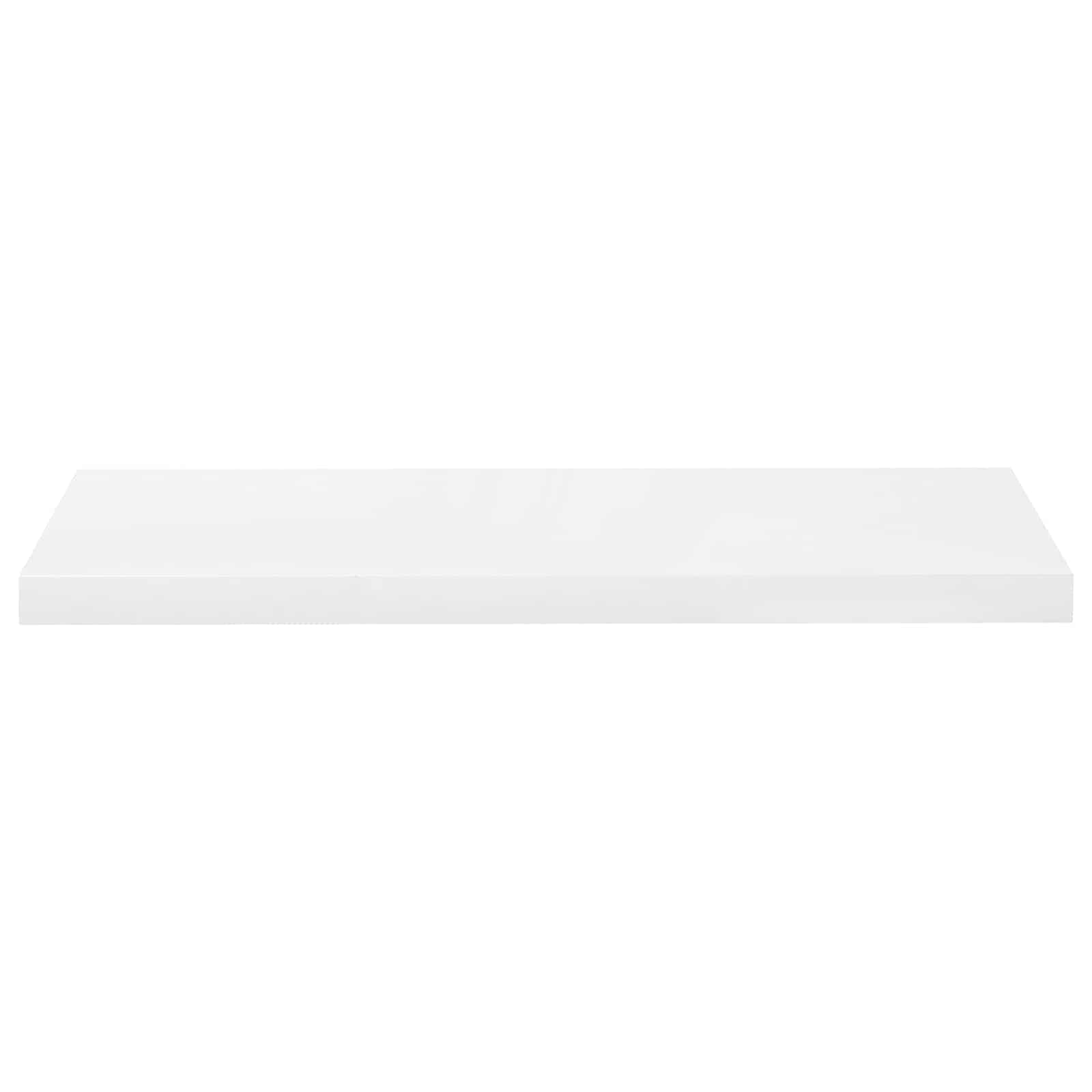 Seinariiulid, 2 tk, kõrgläikega valge, 80 x 23,5 x 3,8 cm MDF
