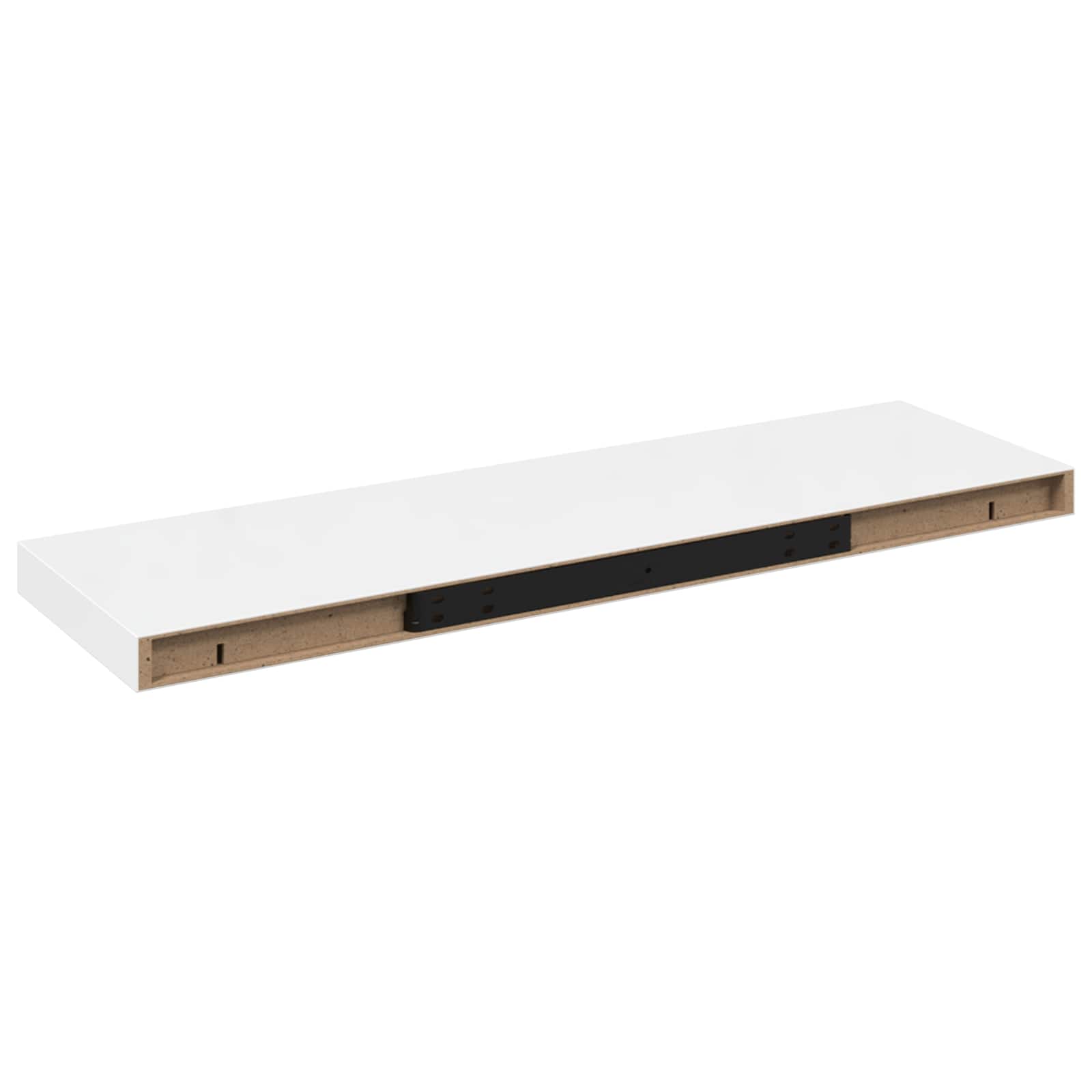 Seinariiulid, 4 tk, kõrgläikega valge, 80 x 23,5 x 3,8 cm MDF