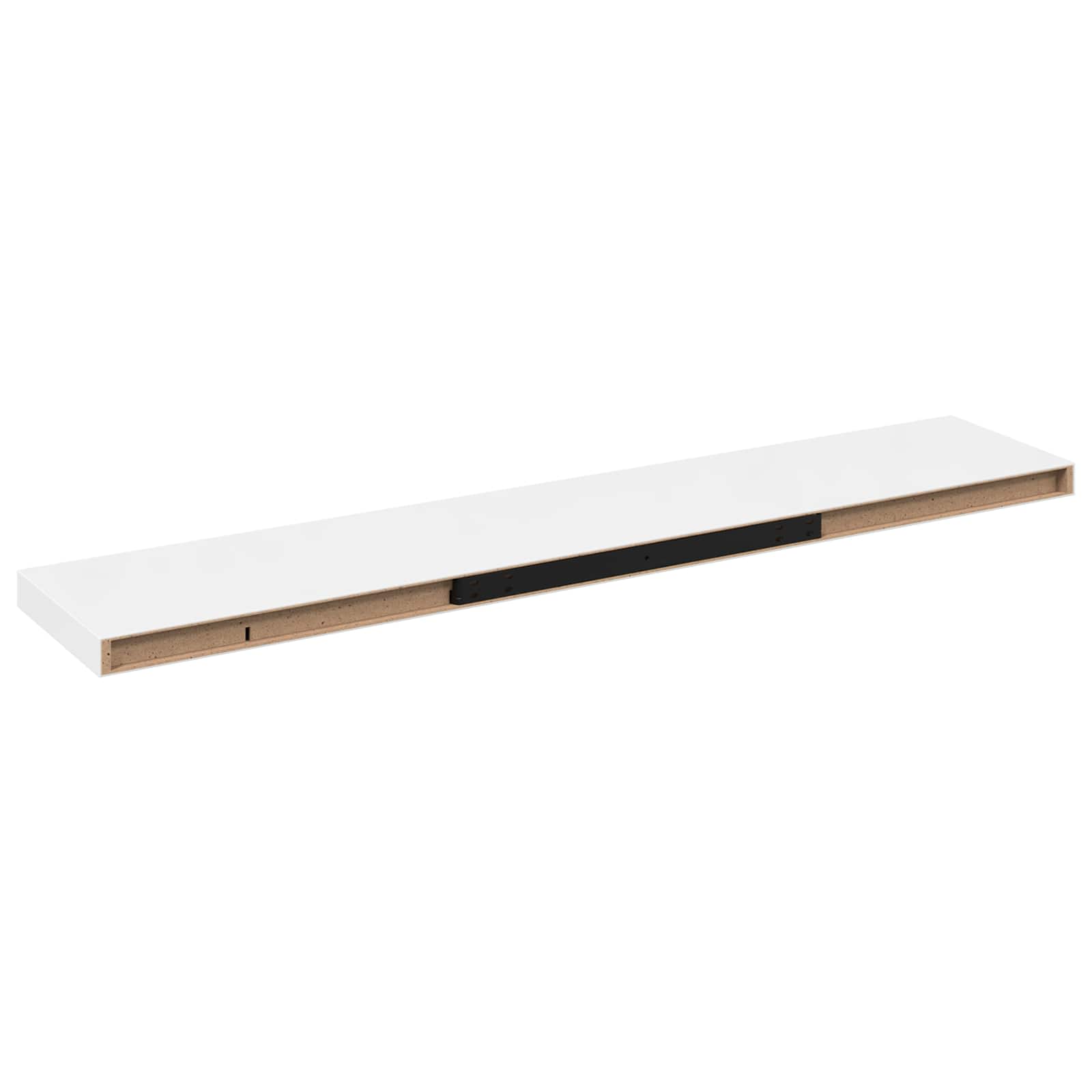 Seinariiulid, 4 tk, kõrgläikega valge, 120x23,5x3,8 cm MDF