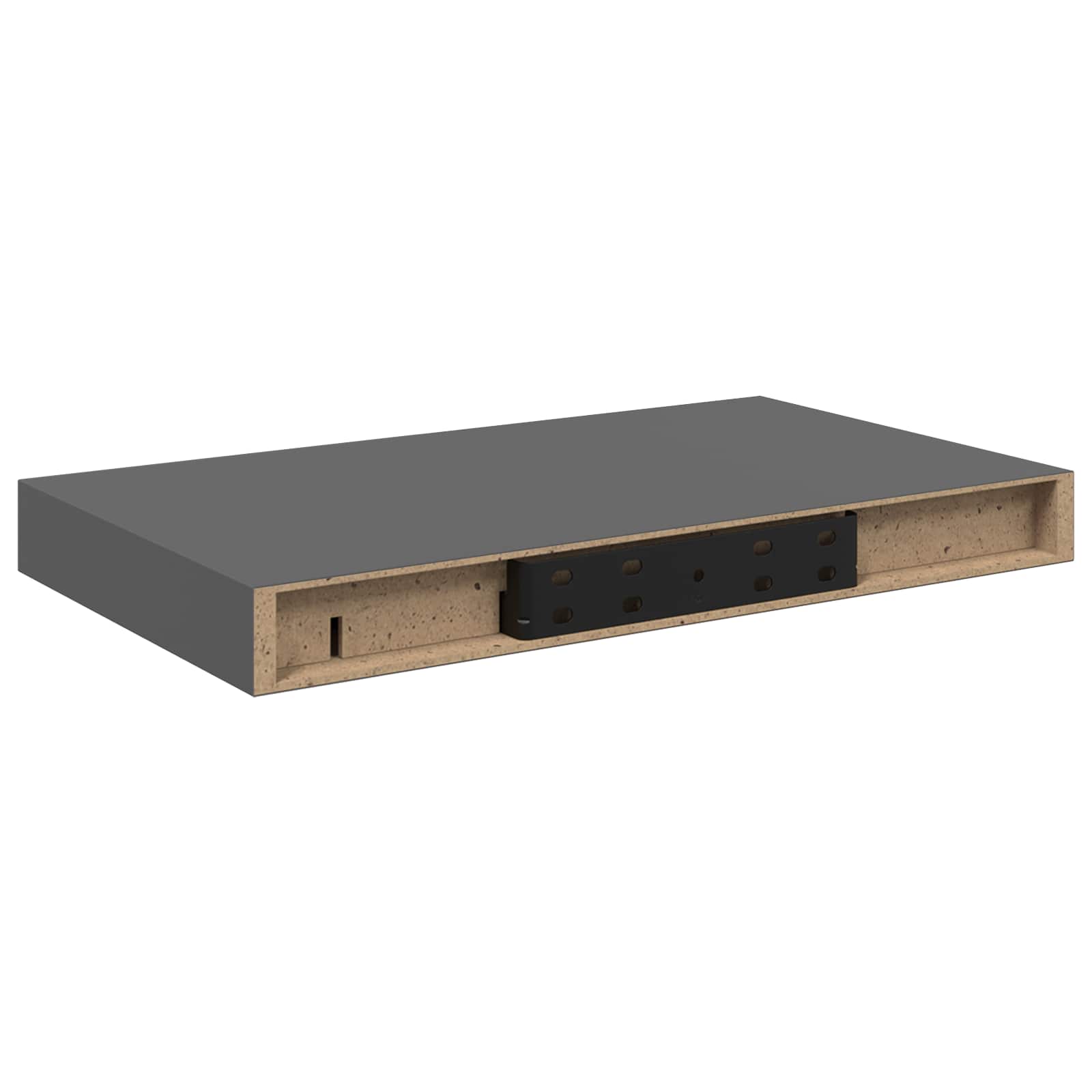 Seinariiul, kõrgläikega, hall, 40 x 23,5 x 3,8 cm MDF