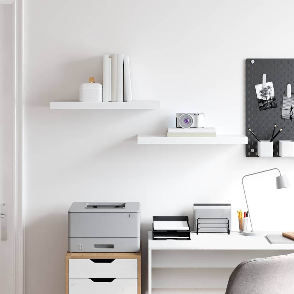 Seinariiulid, 2 tk, valge, 60 x 23,5 x 3,8 cm MDF