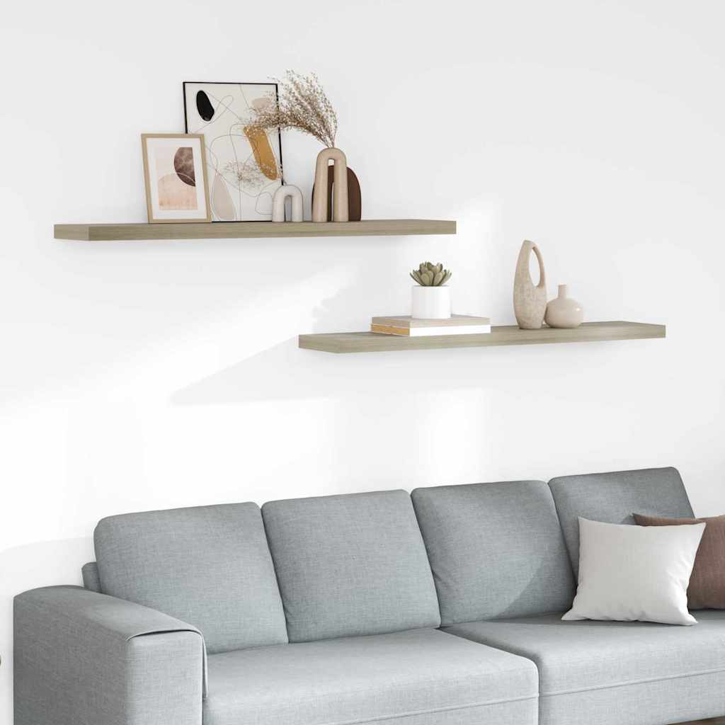 Seinariiulid, 2 tk, tammevärvi, 120x23,5x3,8 cm MDF