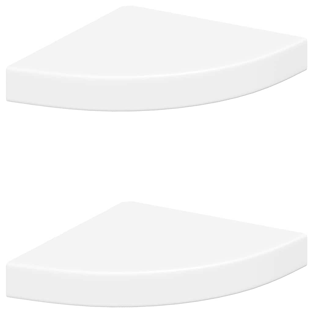 Nurgariiulid, 2 tk, valge, 25 x 25 x 3,8 cm MDF