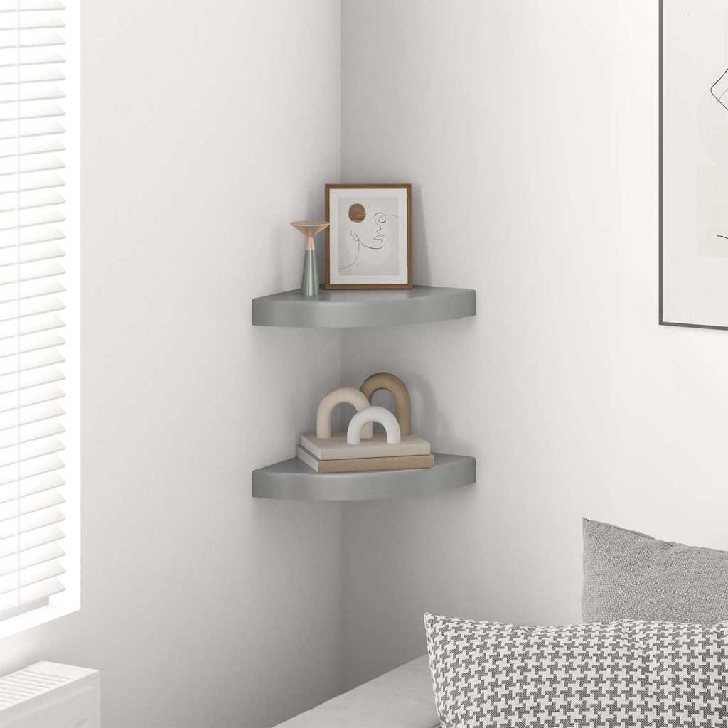 Nurgariiulid, 2 tk, hall, 25 x 25 x 3,8 cm MDF