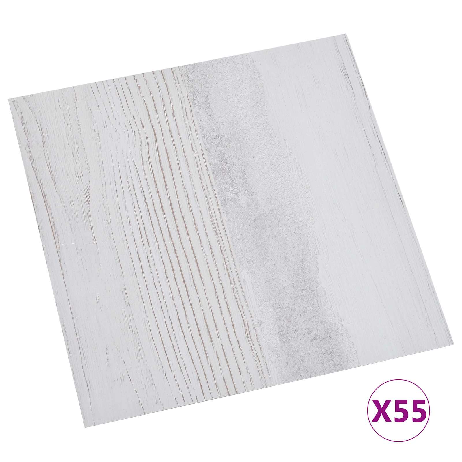 Põrandaplaadid Valge ja helehall 5,11 m² 55 tk PVC