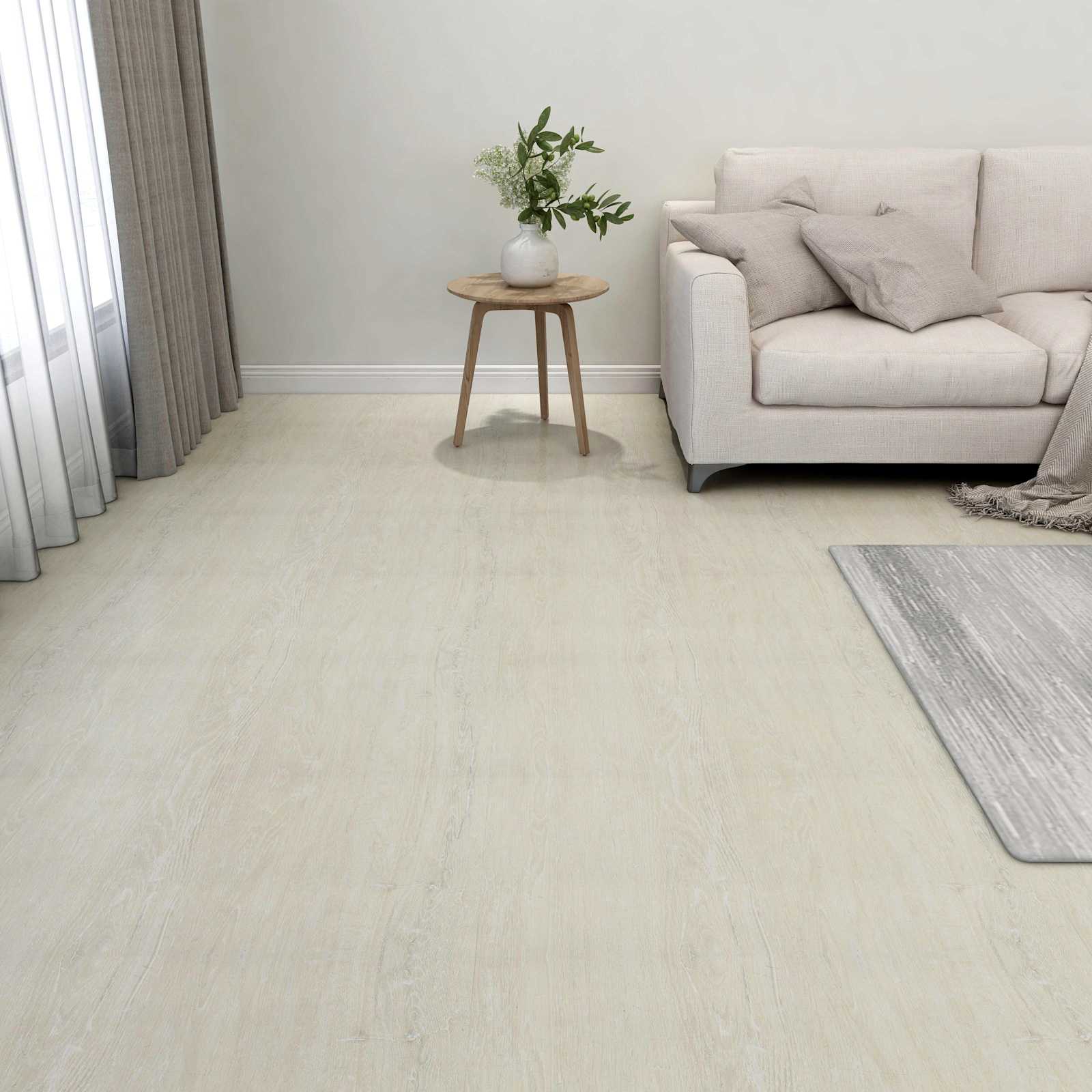 Põrandaplaadid Kreemvalge 5,11 m² 55 tk PVC
