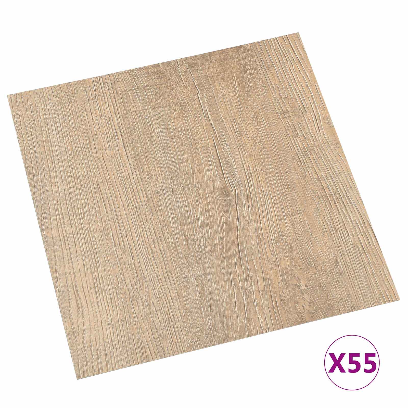 Põrandaplaadid Helehall, Tumepruun 5,11 m² 55 tk PVC