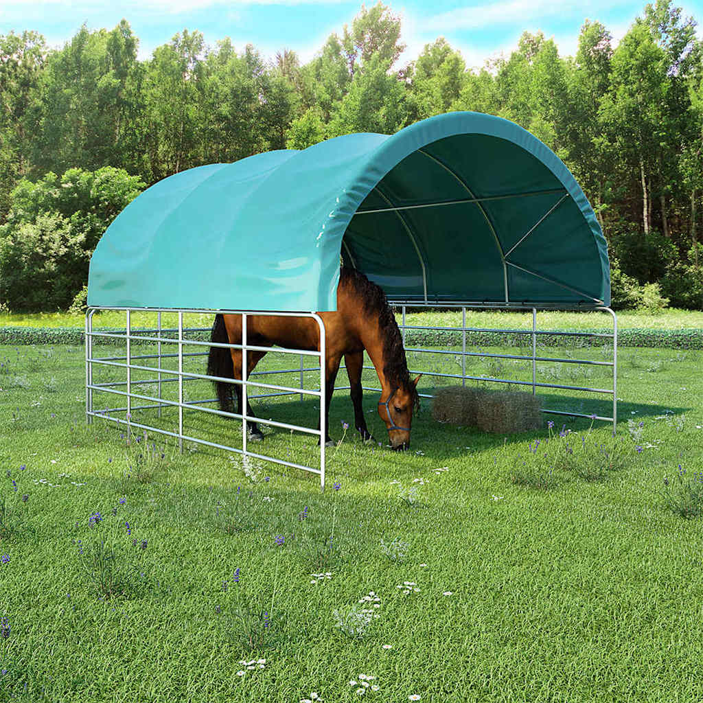 Loomatelk, PVC, 3,7 x 3,7 m, roheline