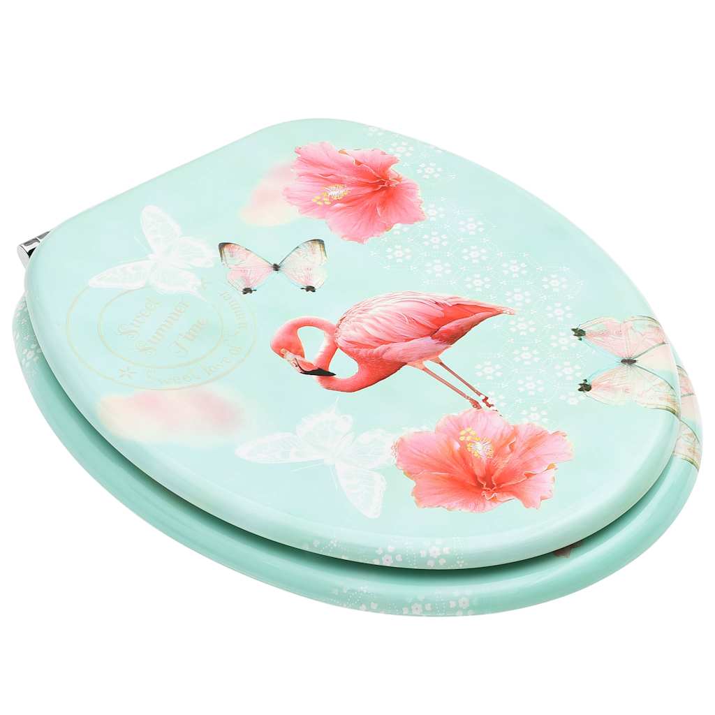 WC prill-lauad kaanega, 2 tk, MDF, flamingodisainiga