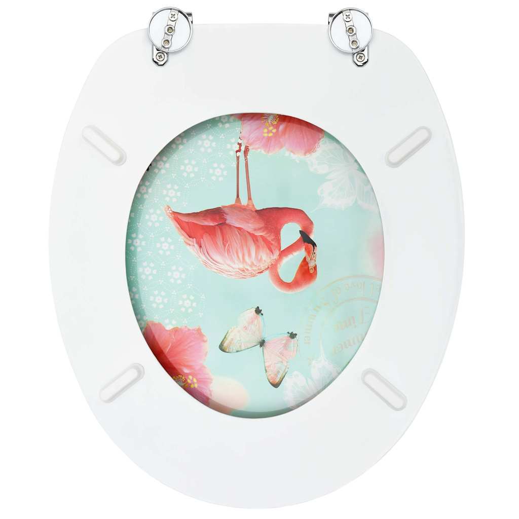 WC prill-lauad kaanega, 2 tk, MDF, flamingodisainiga
