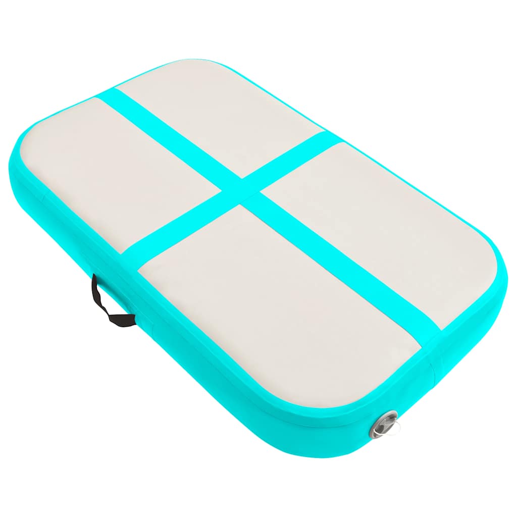 Täispumbatav võimlemismatt pumbaga 60x100x20 cm PVC roheline