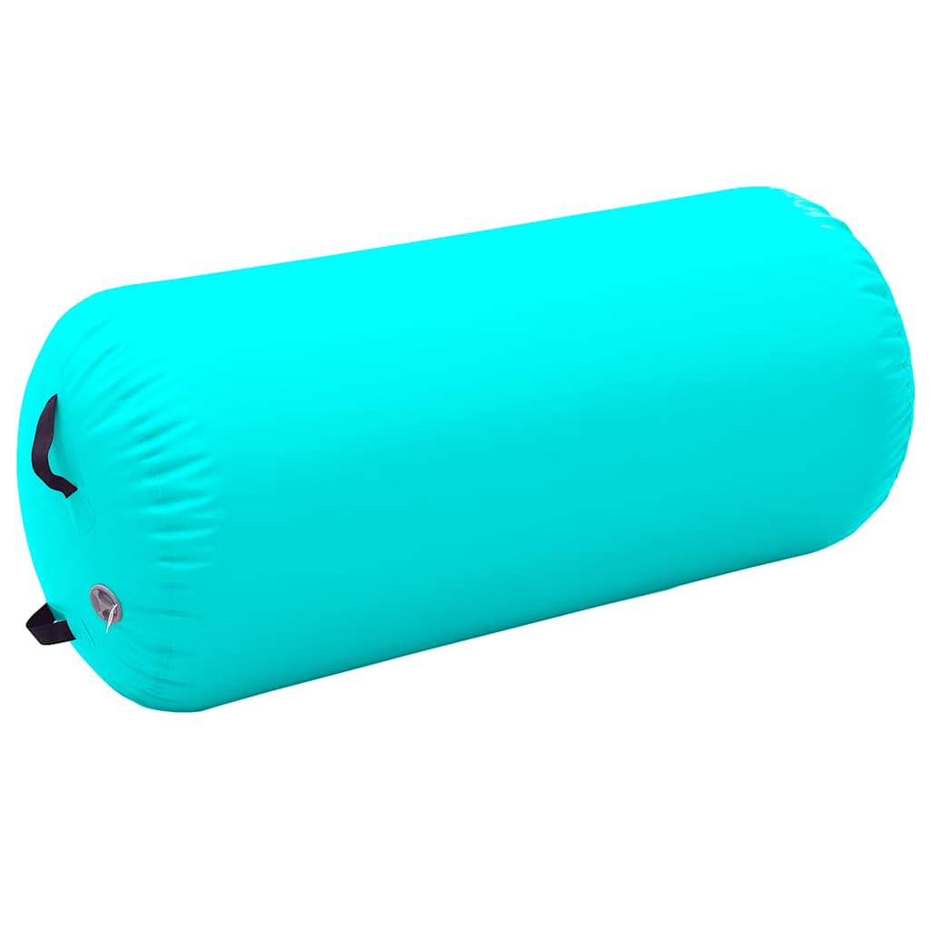 Täispumbatav võimlemisrull pumbaga 120x90 cm PVC roheline