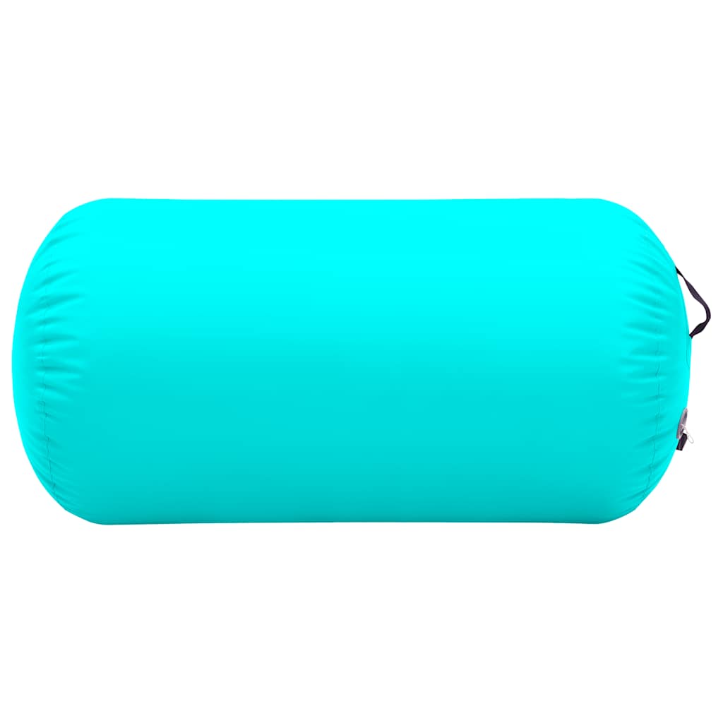 Täispumbatav võimlemisrull pumbaga 120x90 cm PVC roheline