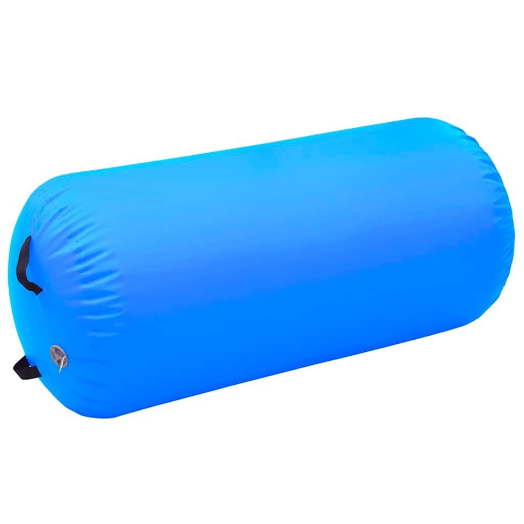 Täispumbatav võimlemisrull pumbaga 120x90 cm PVC sinine