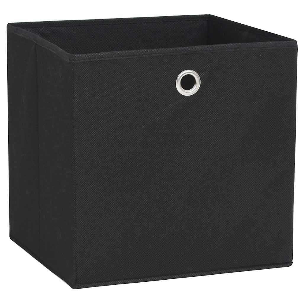 Mittekootud kangast hoiukastid 4 tk, 28 x 28 x 28 cm, must