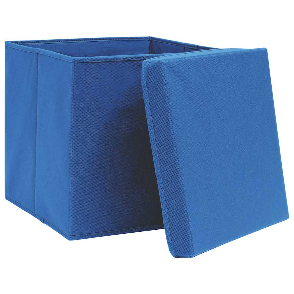 Hoiukastid kaanega 4 tk, 28 x 28 x 28 cm, sinine