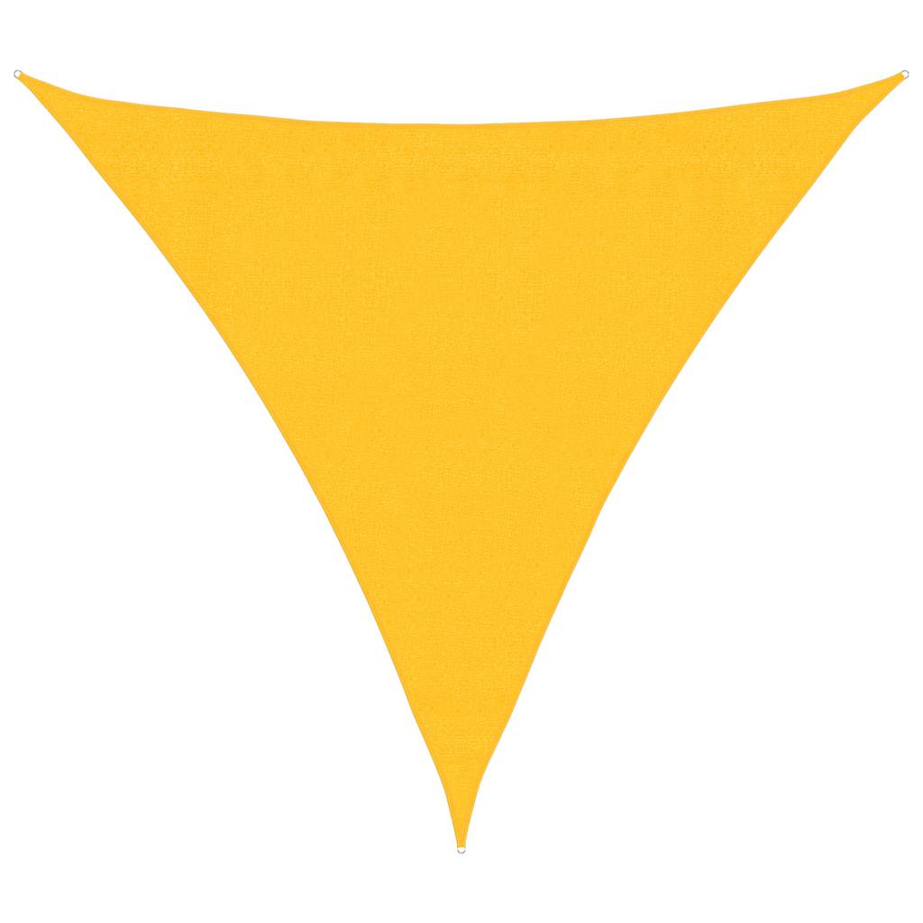 Päikesepuri, 160 g/m² kollane, 3,6 x 3,6 x 3,6 m, HDPE