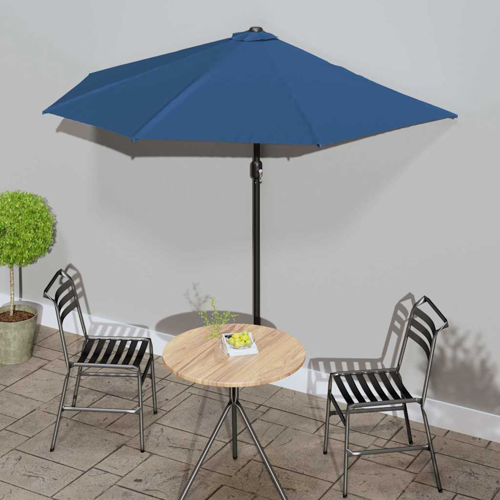 Rõdu päikesevari alumiiniumpost sinine 270x144x222 cm poolümar