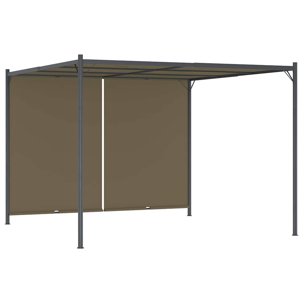 Lehtla eemaldatava katusega 3 x 3 m, pruunikashall 180 g/m²