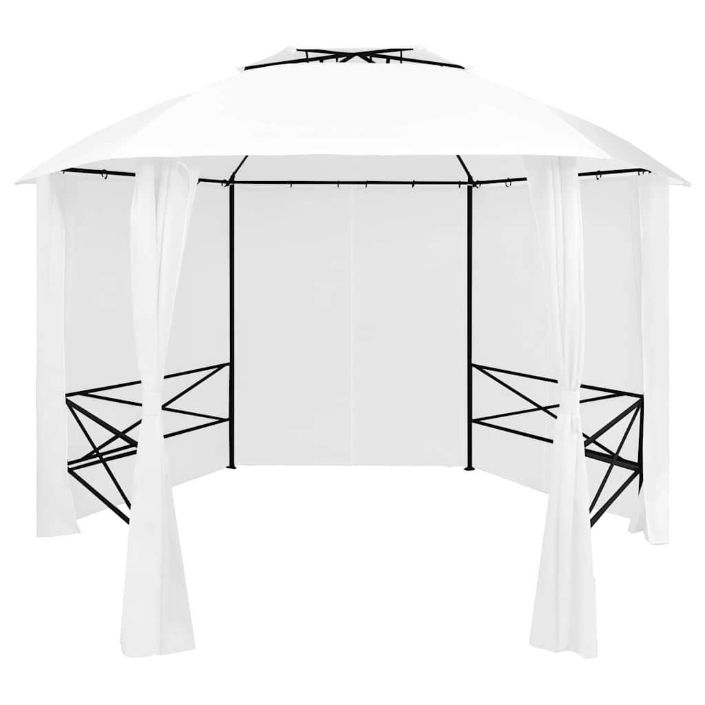 Varikatus kardinatega 360 x 312 x 265 cm valge 180 g/m²