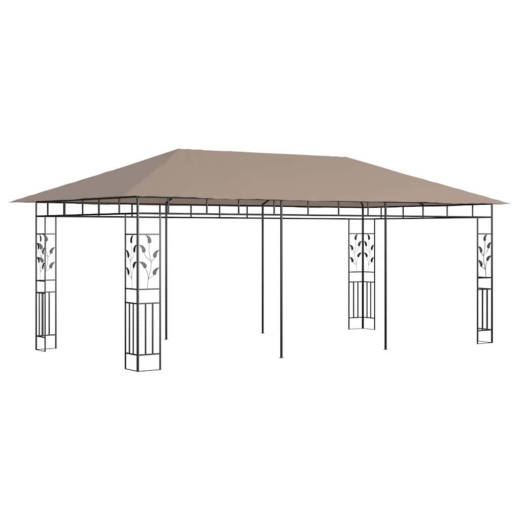 Varjualune sääsevõrguga, 6x3x2,73 m, pruunikashall, 180 g/m²