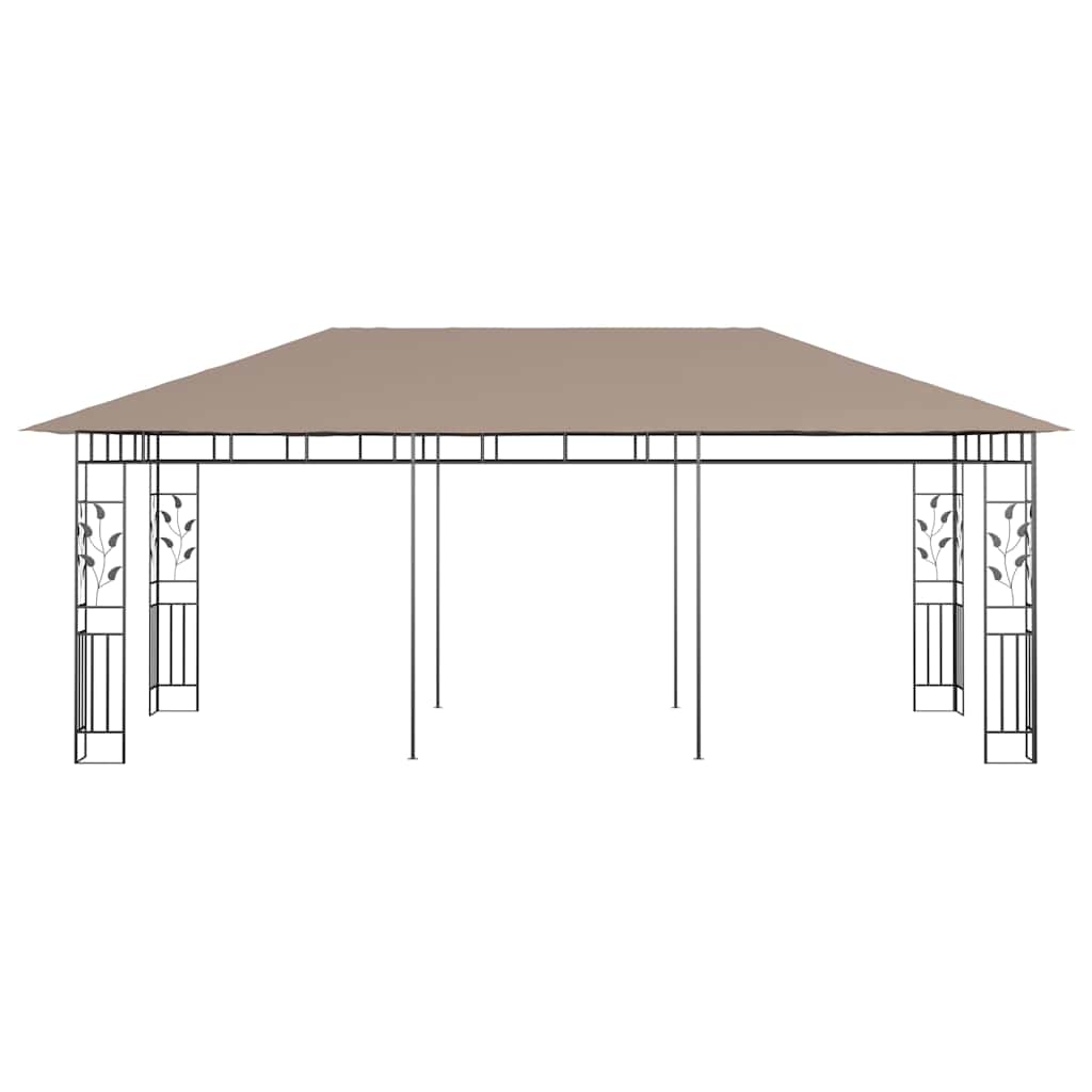 Varjualune sääsevõrguga, 6x3x2,73 m, pruunikashall, 180 g/m²