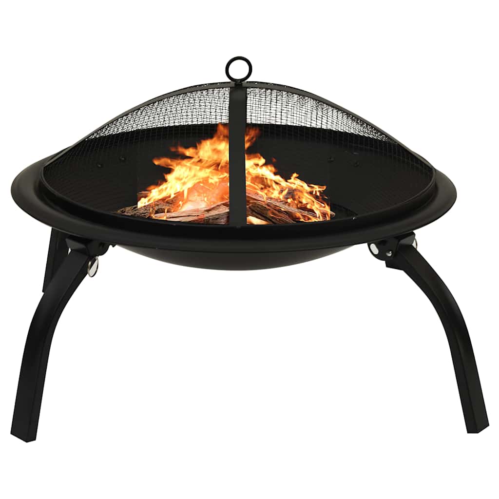 Kaks ühes tulease ja grill, 56x56x49 cm, teras