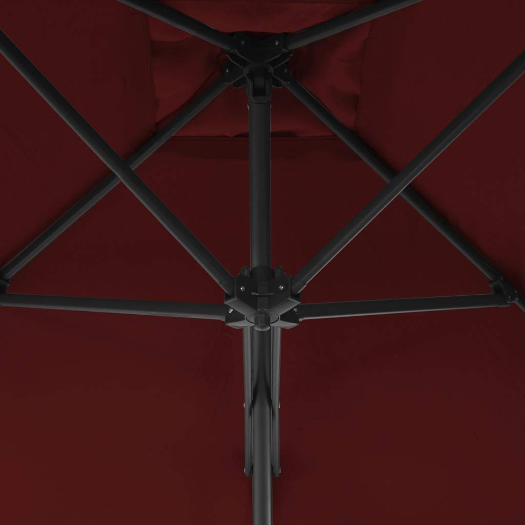 Aia päikesevari, teraspostiga, bordoopunane, 250x250x230 cm