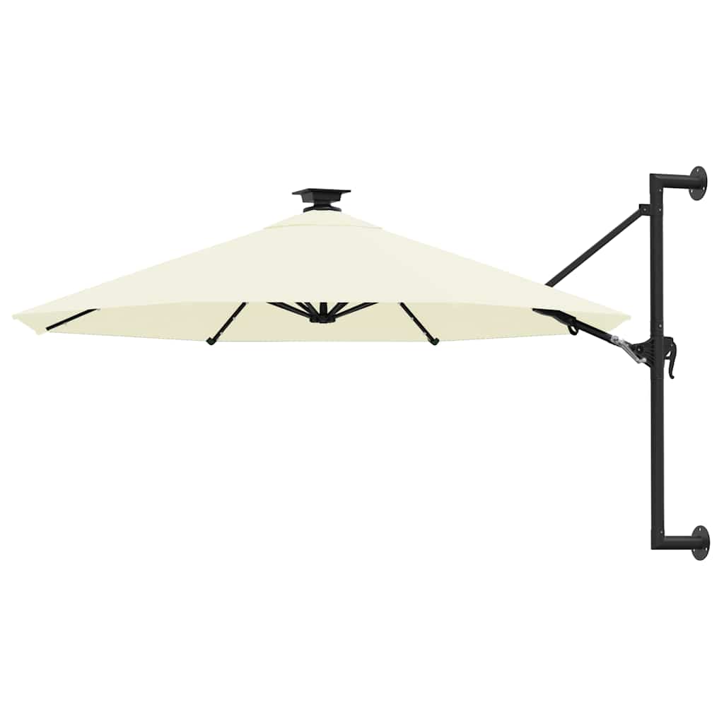 Seinale kinnitatav aia päikesevari metallpostiga 300 cm, liiv