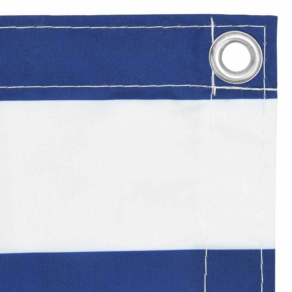 Rõdusirm, valge ja sinine, 120 x 600 cm, oxford-kangas