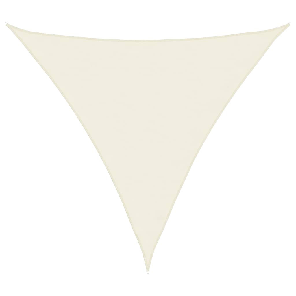 Oxford-kangast päikesepuri, kolmnurkne, 3 x 3 x 3 m, kreemjas