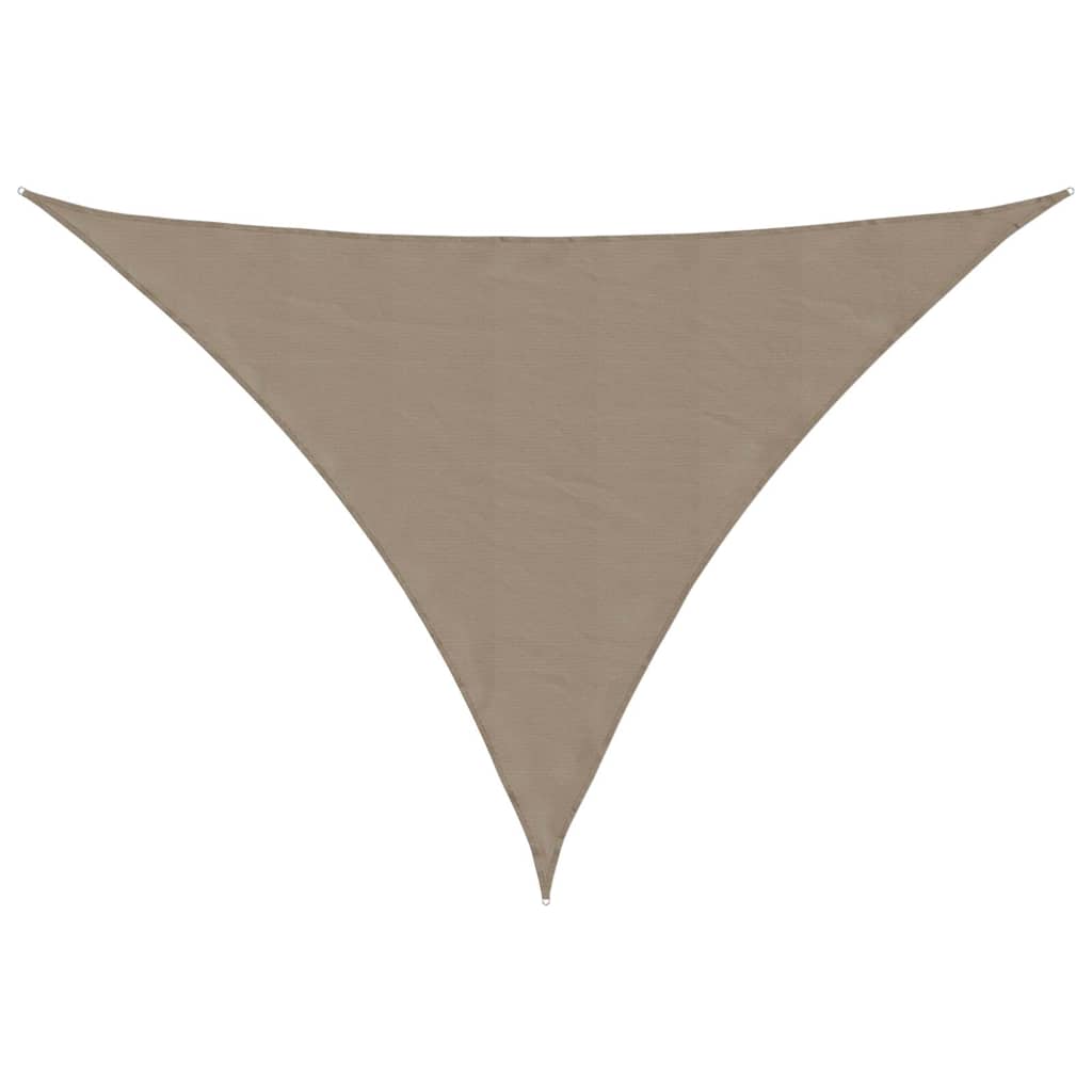 Päikesepuri, kangast, kolmnurk, 3,5x3,5x4,9 m, hallikaspruun