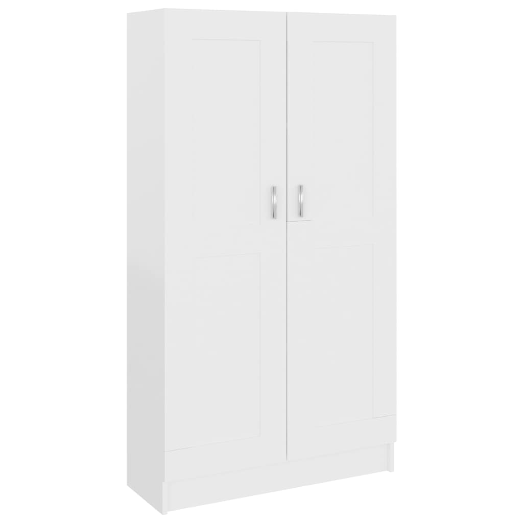 Raamaturiiul valge 82,5 x 30,5 x 150 cm tehispuit