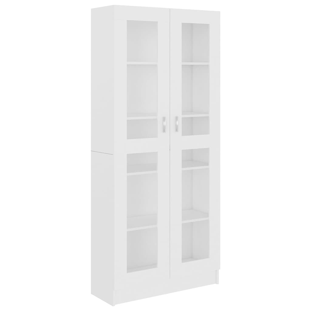 Vitriinkapp valge 82,5x30,5x185 cm tehispuit