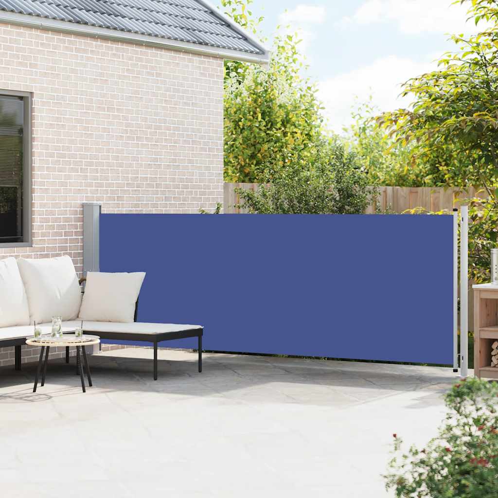 Lahtitõmmatav terrassi külgsein, 140 x 600 cm, sinine