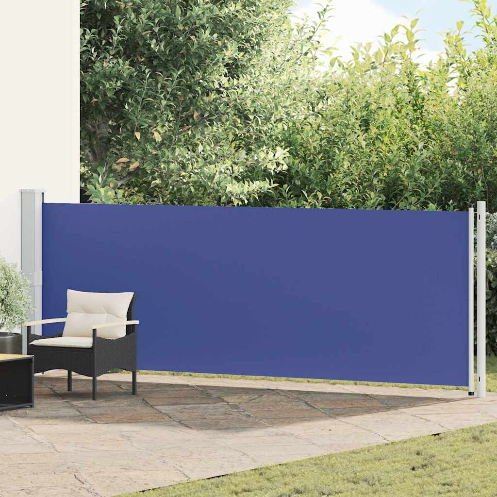 Lahtitõmmatav terrassi külgsein, 140 x 600 cm, sinine