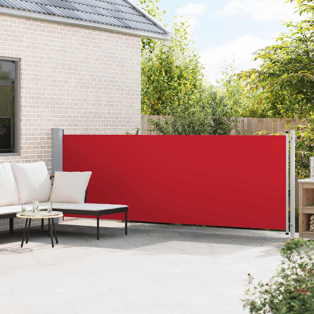 Lahtitõmmatav terrassi külgsein, 140 x 600 cm, punane
