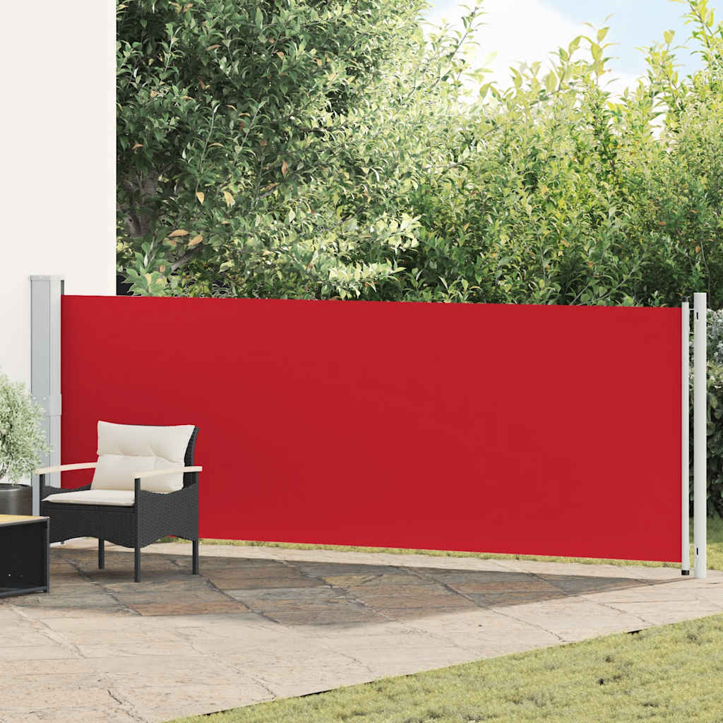 Lahtitõmmatav terrassi külgsein, 140 x 600 cm, punane